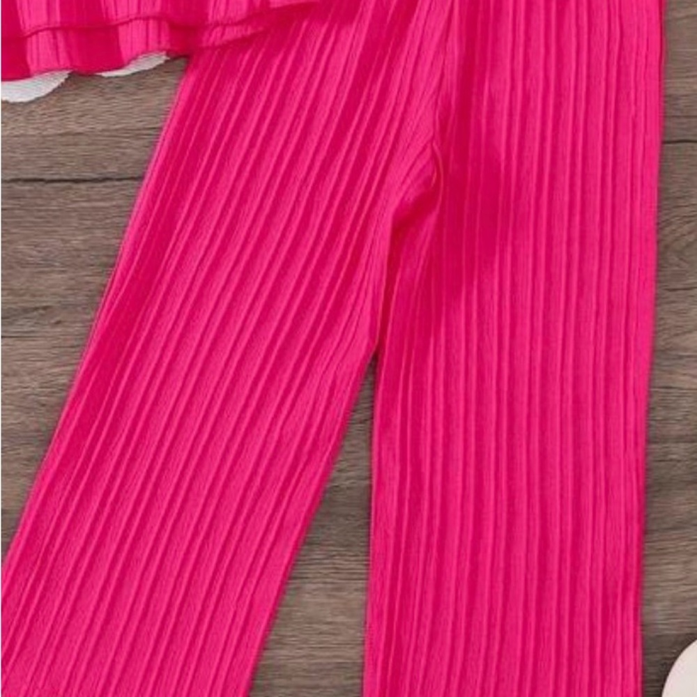 SHEIN Bright Pink Kids Casual Pants